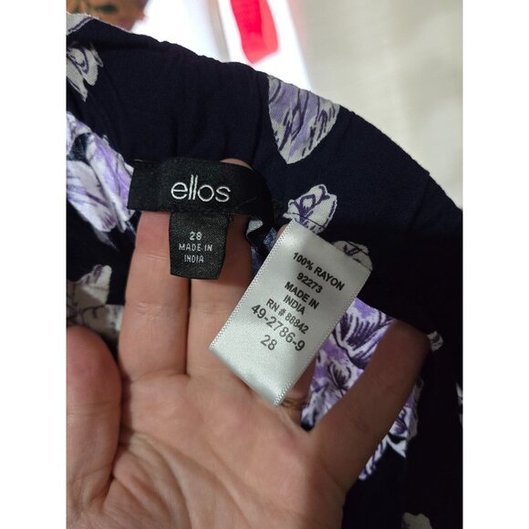 Ellos Womens Floral Print Faux Wrap Pull On Skort Plus Size 28 Summer Boho Curvy - Picture 4 of 10